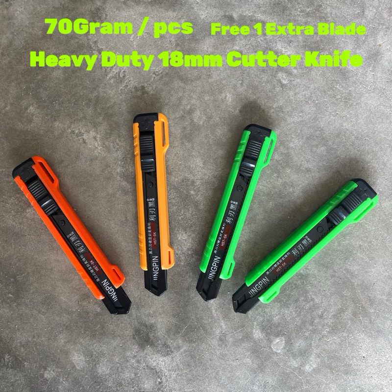 18mm Cutter Knife / Heavy duty Cutter / Pisau Potong / knife / Blade ...