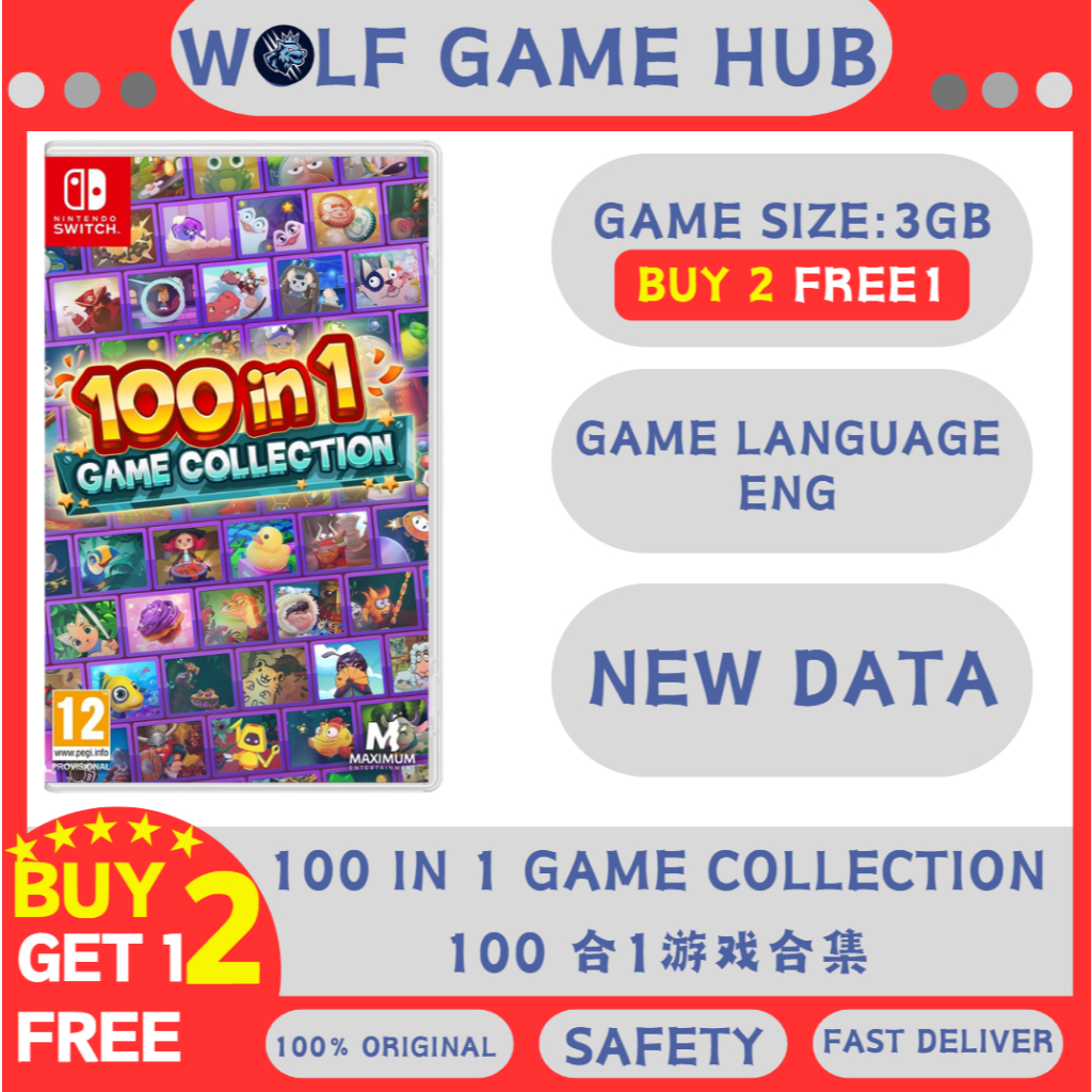 100 in 1 Game Collection BUY 2 FREE 1 (Nintendo switch) Digital Game ...