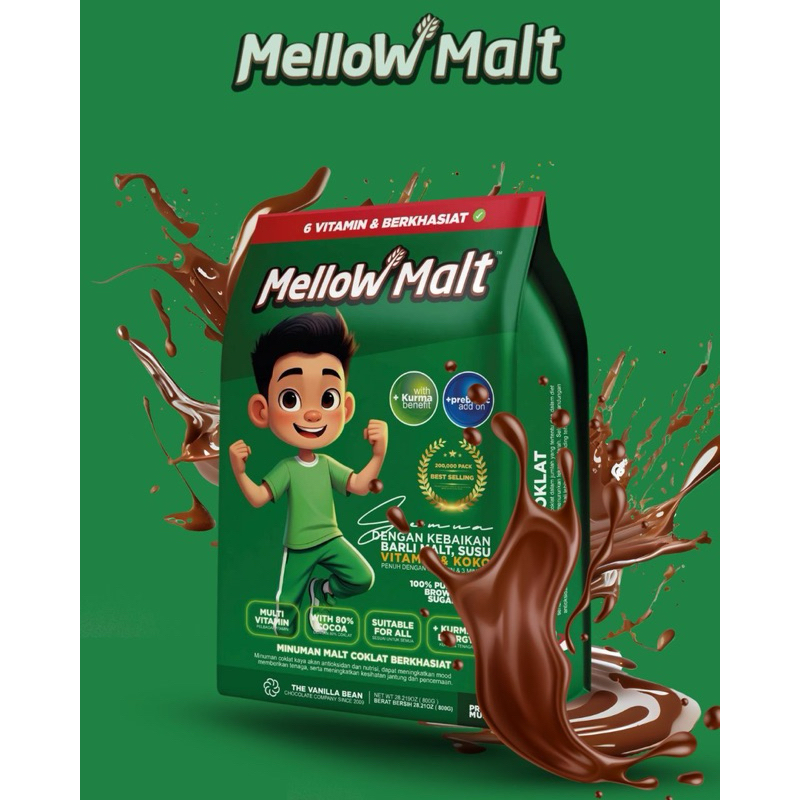 Mellow Malt Minuman Coklat Chocolate Halal | Shopee Malaysia