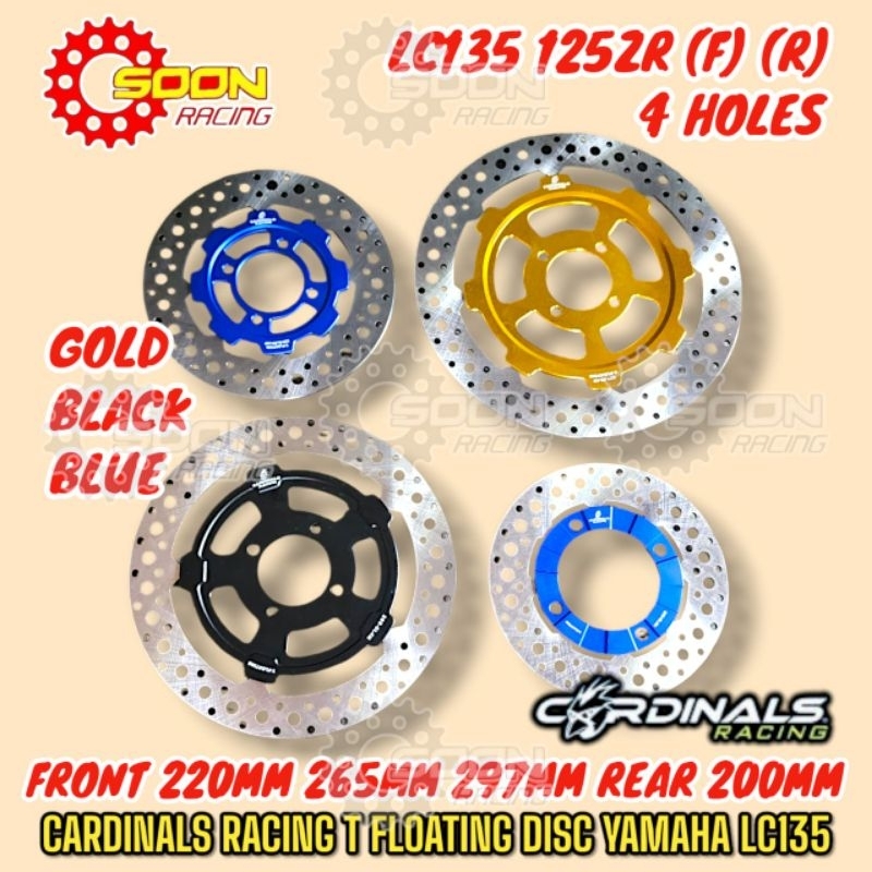 CARDINALS LC 4 HOLES T FLOATING DISC RACING 200MM 220MM 265MM 297MM ...