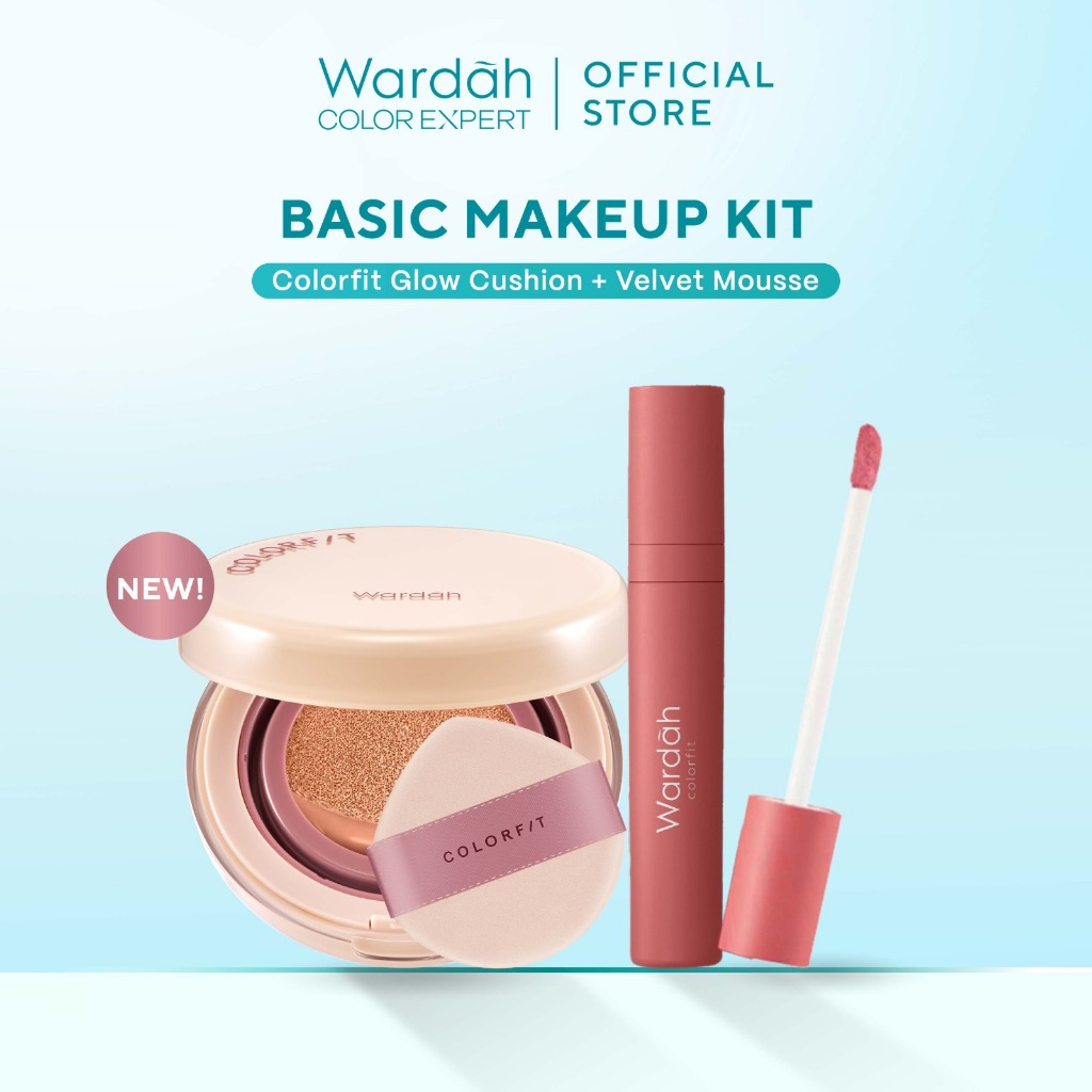 Basic Makeup Kit - Colorfit Glow Cushion + Lip Mousse - All Day Glow ...