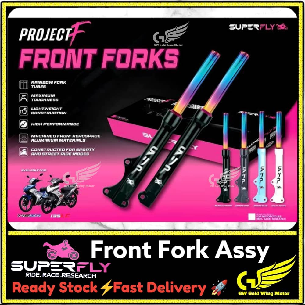 SUPERFLY PROJECT F Front Fork Y15 V1 V2 LC135 4S DEPAN FORK Raimbiw ...