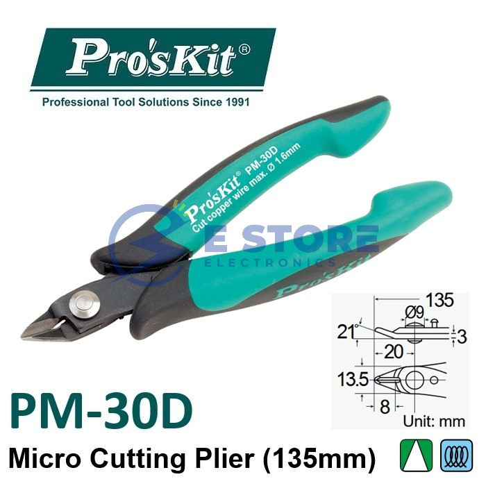 Pro'sKit PM-30D Micro Cutting Plier (135mm) | Shopee Malaysia