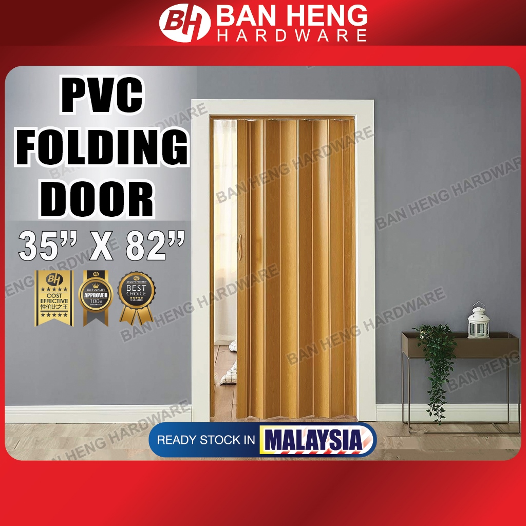 Aman PVC Folding Door 35”x 82” Sliding Door Pintu Lipat Pintu Tandas ...