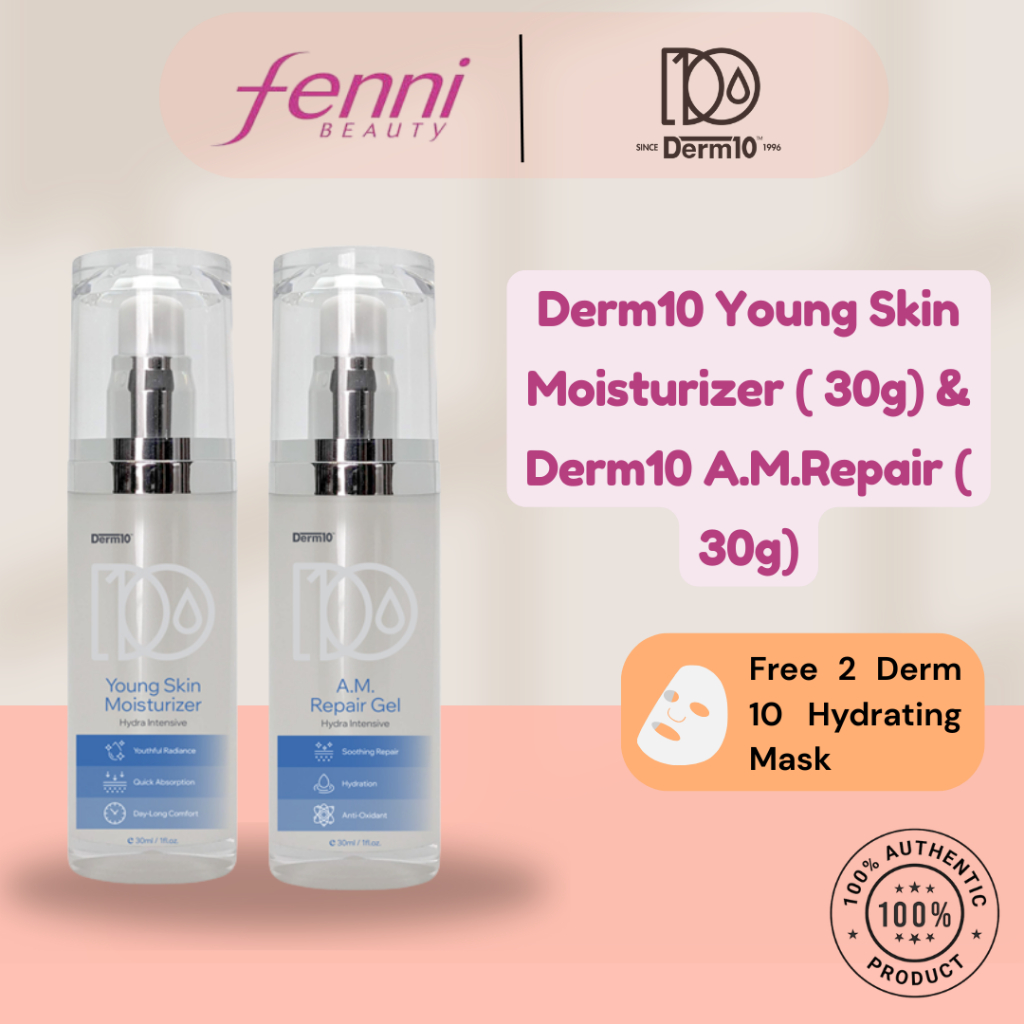 Derm10 Young Skin Moisturizer( 30g) Derm 10 A.M.Repair ( 30g)🆓️Shipping ...