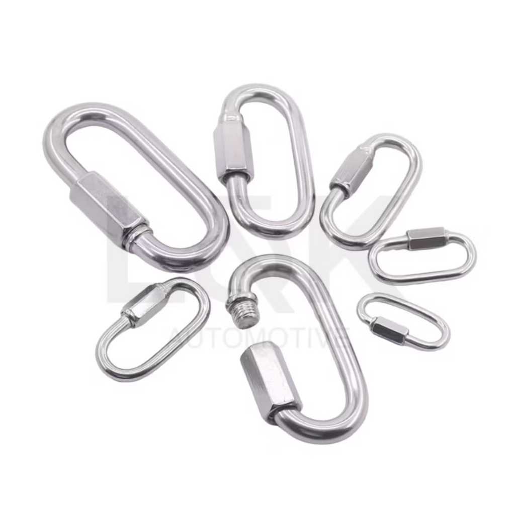 304 Stainless Steel Quick Connection Screw Lock Climbing Gear Carabiner ...