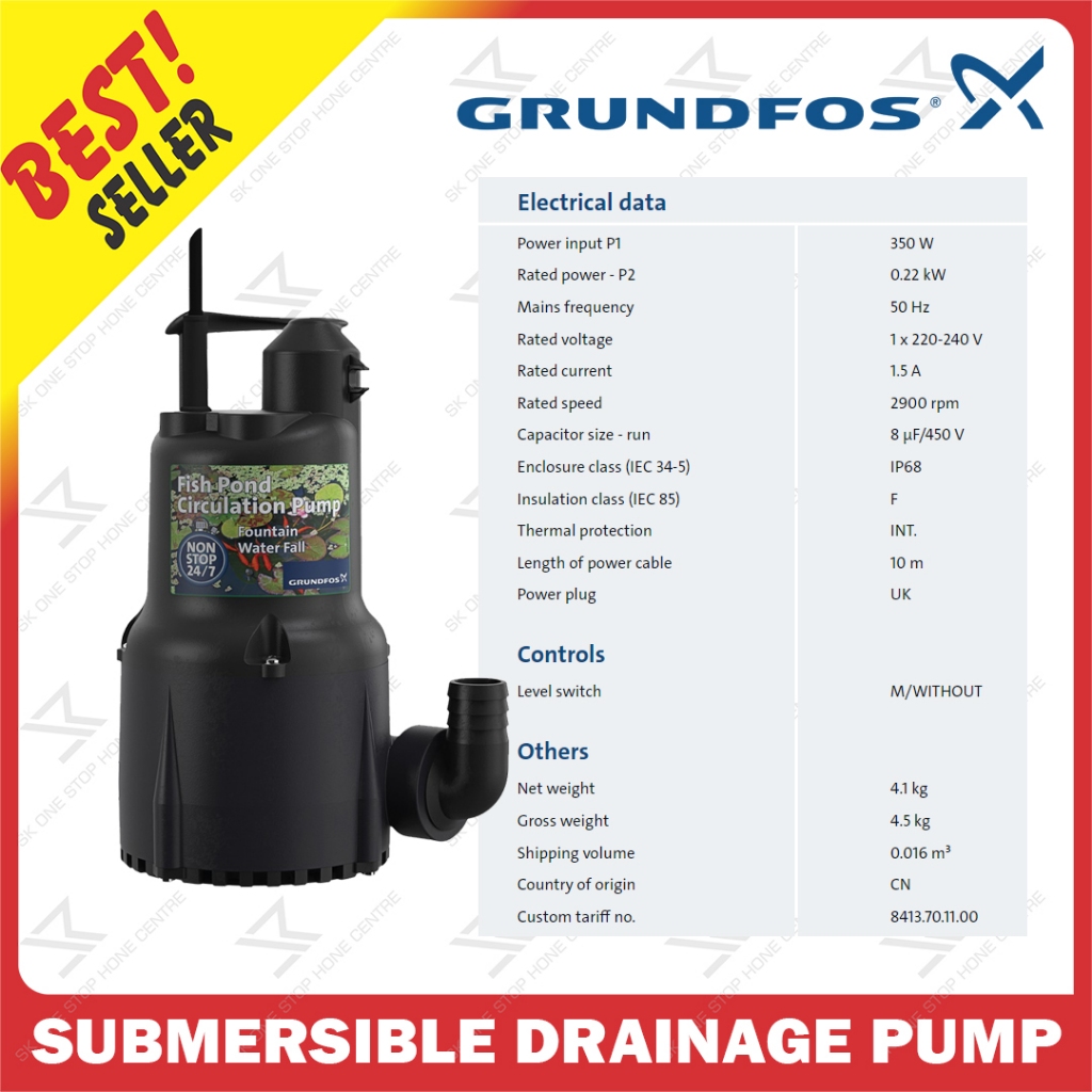 Grundfos KPC 24/7 210 Submersible Drainage Pumps | Shopee Malaysia