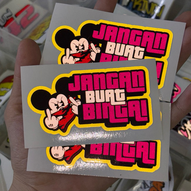 STICKER PANTUL CAHAYA JANGAN BUAT BINGAI | STICKER MOTOR & KERETA ...