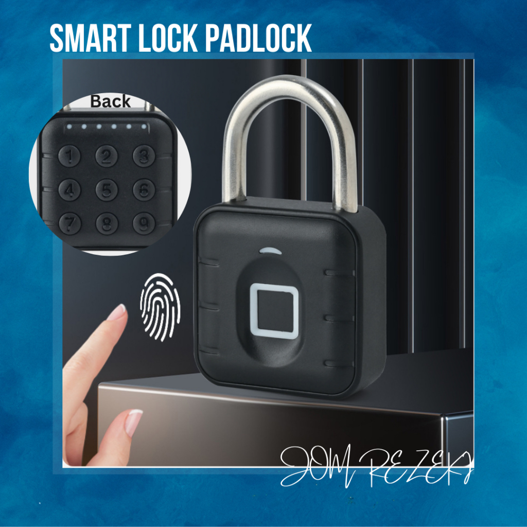 JOM Smart 6-digit Anti-Theft Digital Button Padlock | Shopee Malaysia