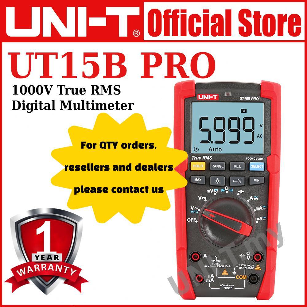 UNI-T UT15B PRO 1000V True RMS Digital Multimeter | Shopee Malaysia