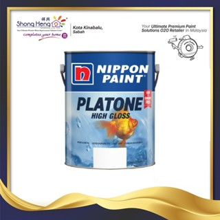 5L NIPPON PLATONE HIGH GLOSS (BERKILAT) WOOD & METAL PAINT -CAT MINYAK ...