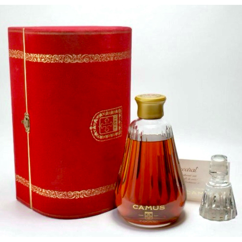 1980s Camus La Grande Marque Cognac Carafe Baccarat in