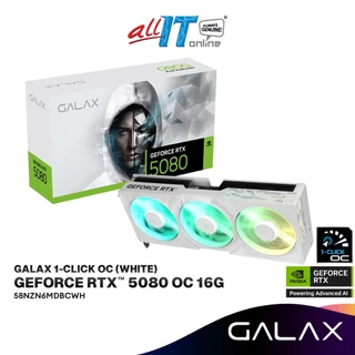 GALAX GeForce RTX 5080 1-Click OC 12GB GDDR7 White Graphics Card | 58NZN6MDBCWH