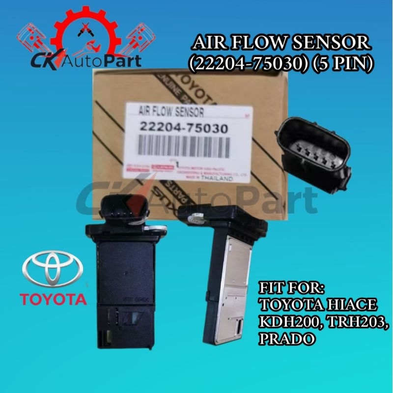 TOYOTA HIACE KDH200 TRH203 PRADO AIR FLOW SENSOR 22204-75030 (5 PIN ...