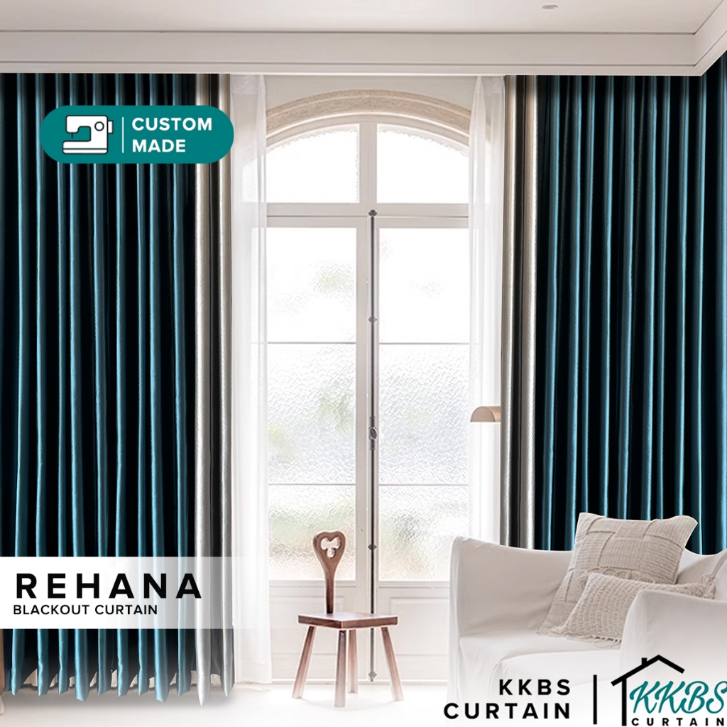 KKBS CURTAIN Rehana Langsir Raya 2026 Blackout Curtain Custom Made Hook ...
