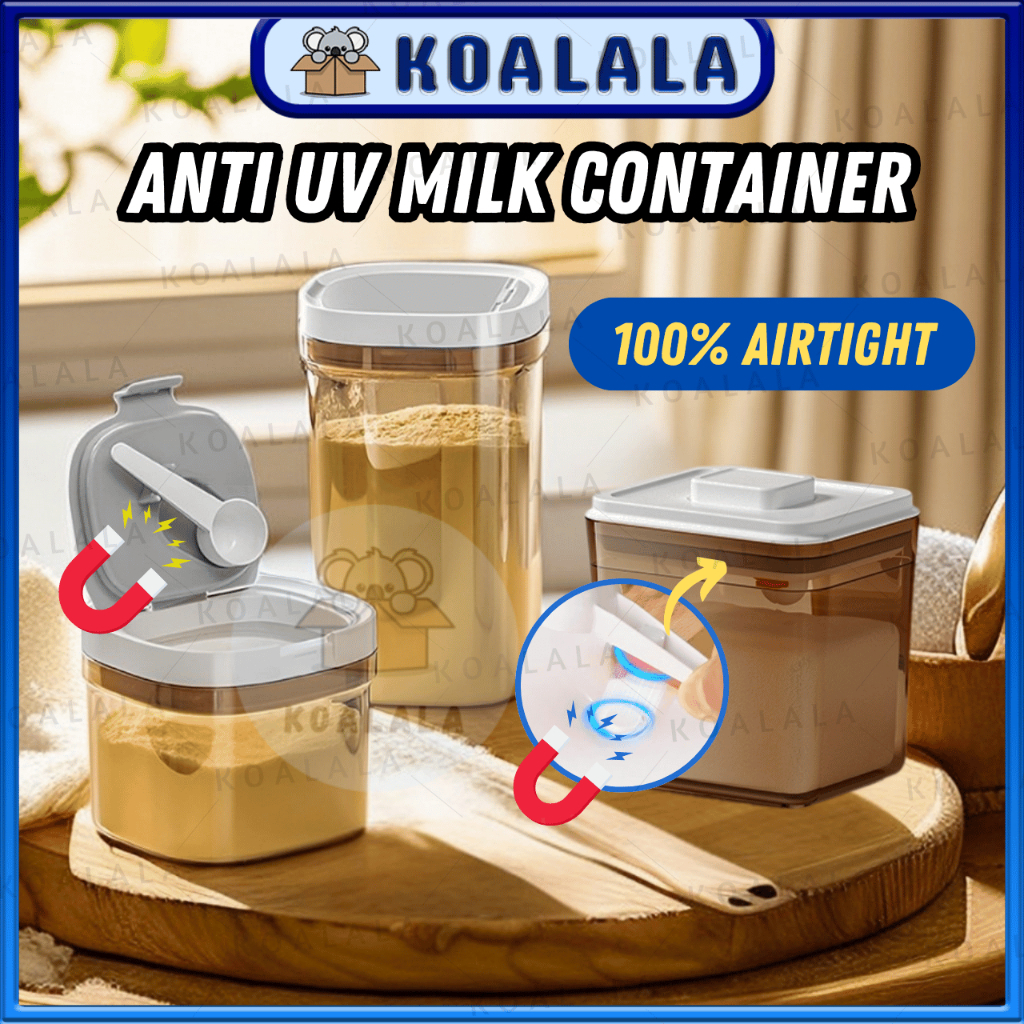 【Magnetic Spoon】Airtight Milk Powder food Container Anti UV Bekas Susu ...