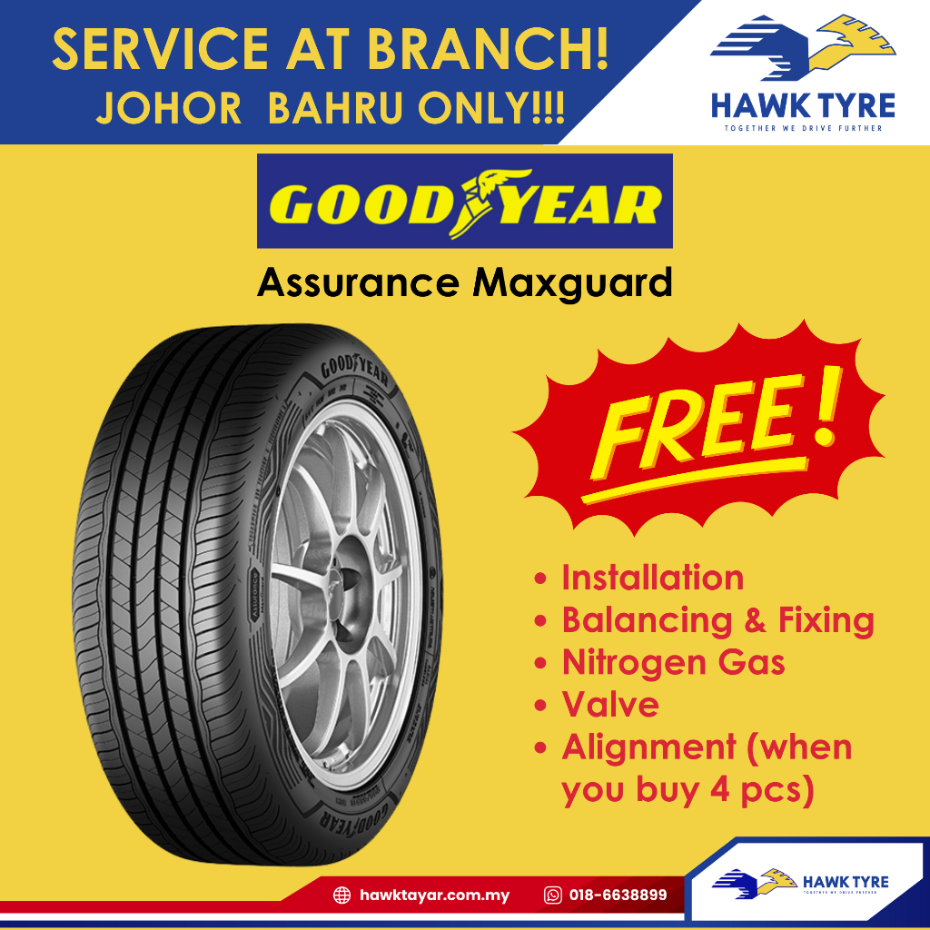 Goodyear Tyres/Tayar Assurance Maxguard 195/50R15 195/55R15 195/60R15 ...