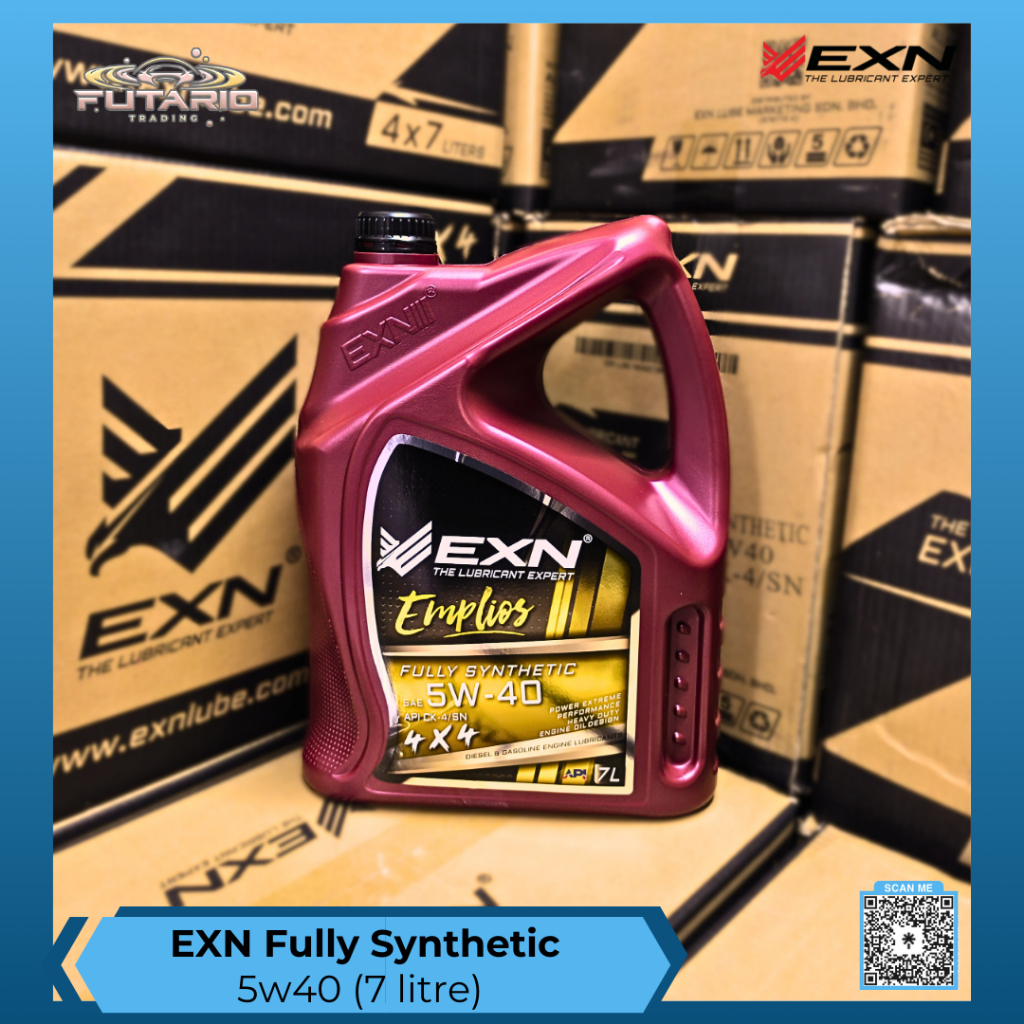EXN LUBE Engine Oil - 5w40 (7 liters) - Fully Synthetic Engine Oil ...