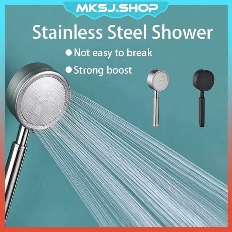 304 Stainless Steel Shower High Pressure Hand Shower Head Bathroom ...