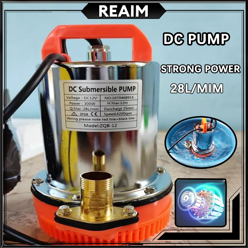 DC Water Pump DC Submersible Pump Silver Aluminum Motor 70W Power 1m³/h ...