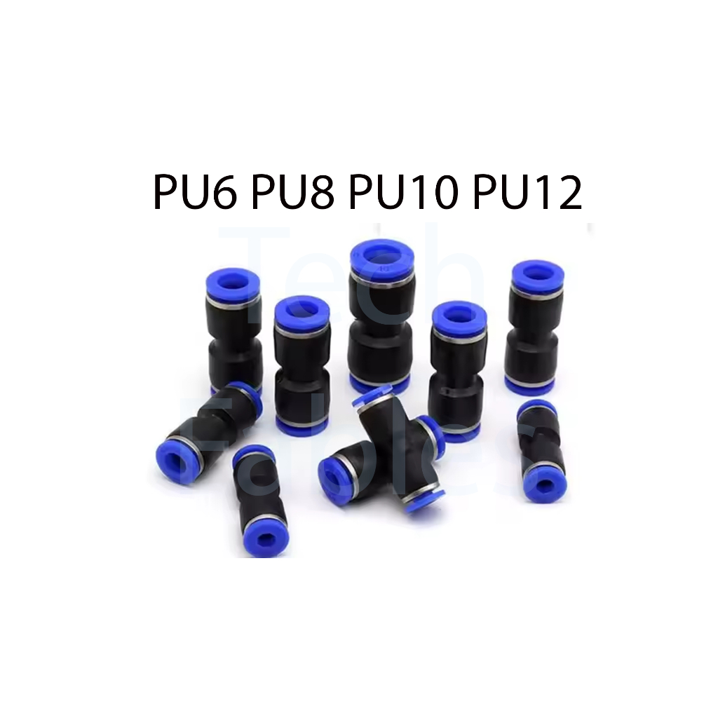 Pneumatic Fitting Air Hose Tube Quick Release Penyambung PU6 PU8 PU10 ...