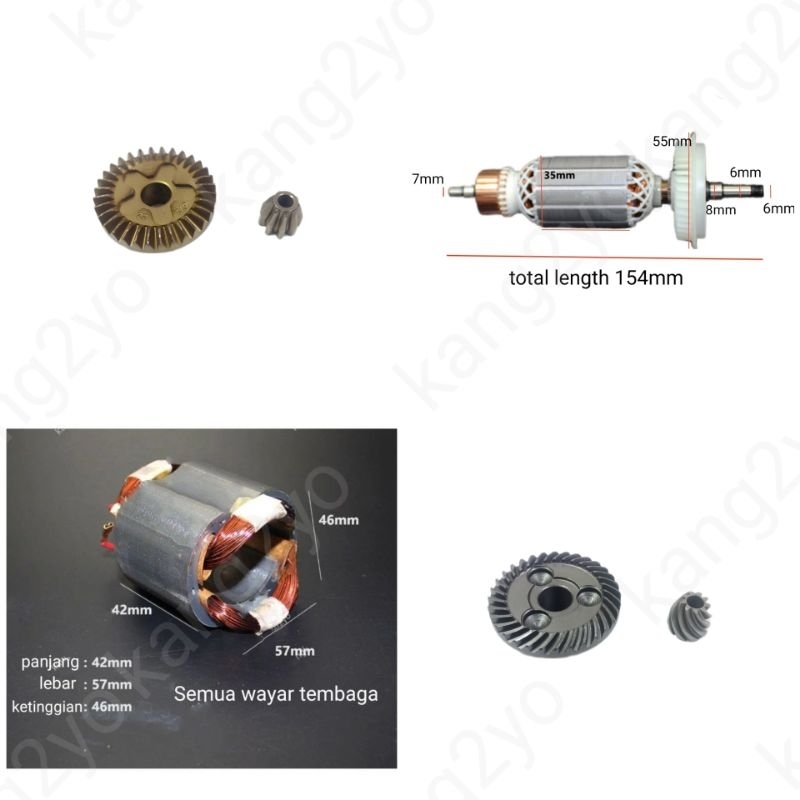 Bosch GWS6-100 Rotor 6-100 / sim-yy-100a / DSM03-100A / ASM03-100A ...