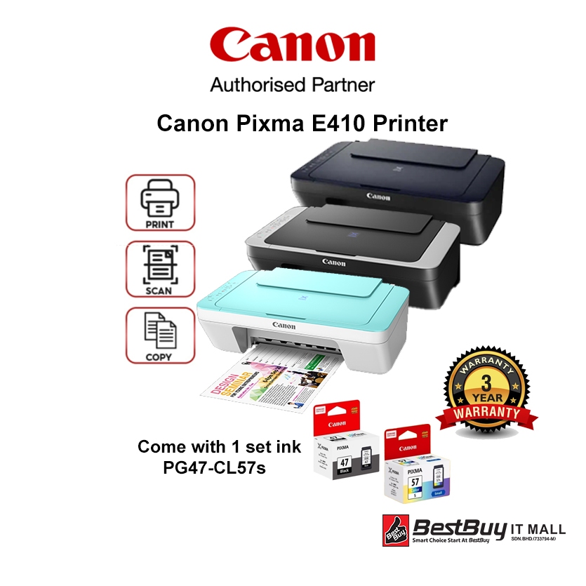 printer canon e410 specification