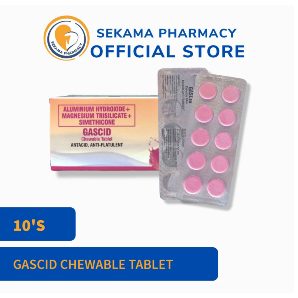 GASCID CHEWABLE TABLET 10'S/STRIP (ANTACID) EXP: 03/2026] | Shopee Malaysia