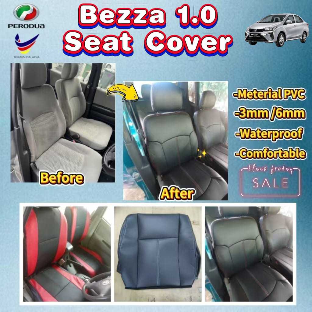 PERODUA BEZZA 1.0 SEAT COVER (3mm and 6mm)waterproof material and ...
