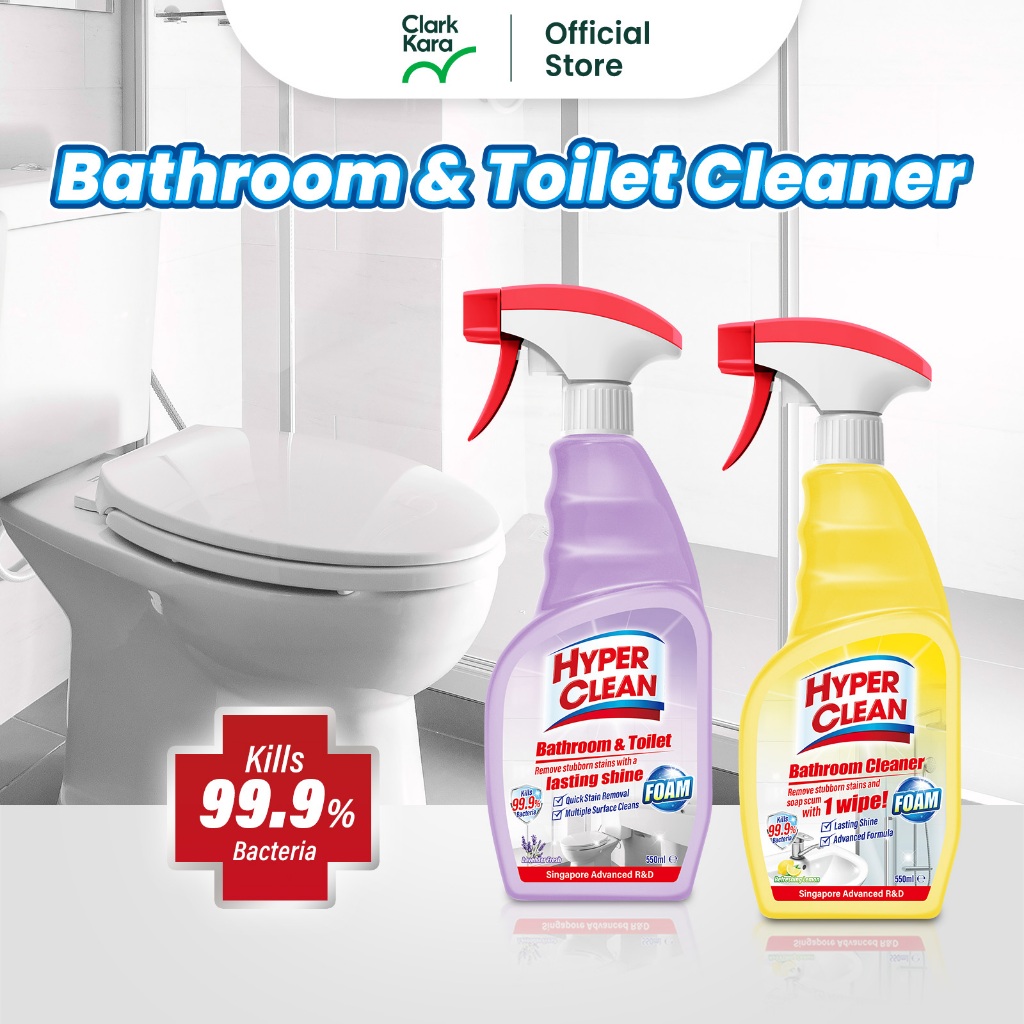 HYPERCLEAN 550ml Bathroom & Toilet Cleaner – Liquid Spray & Stain ...