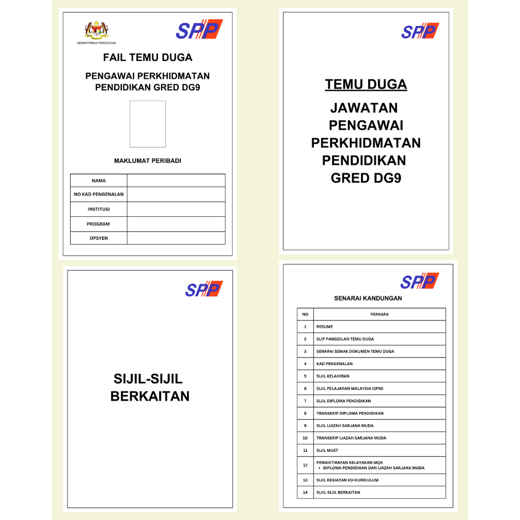 TEMPLATE TEMUDUGA SPP | MUDAH UNTUK EDIT | CANVA PDF | UPAH BUAT FAIL ...