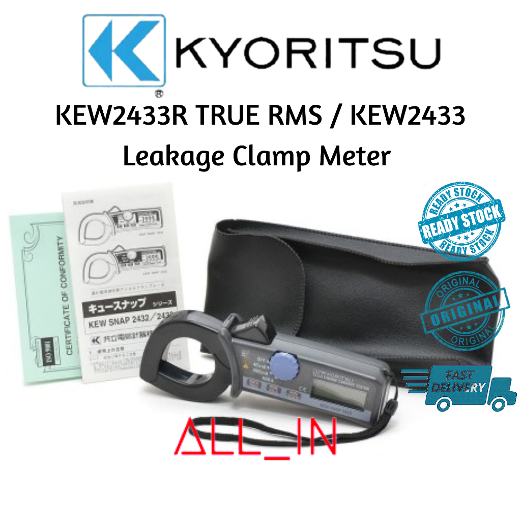 Kyoritsu KEW 2433R Leakage Current Tester True RMS / KEW 2433 Leakage ...