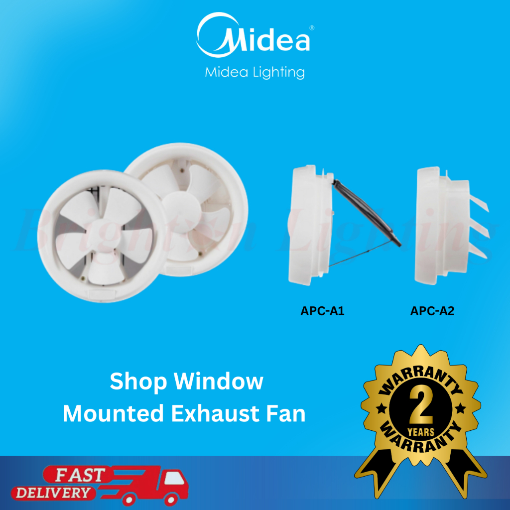 Midea Lighting Shop Window Mounted Exhaust Fan | Shopee Malaysia