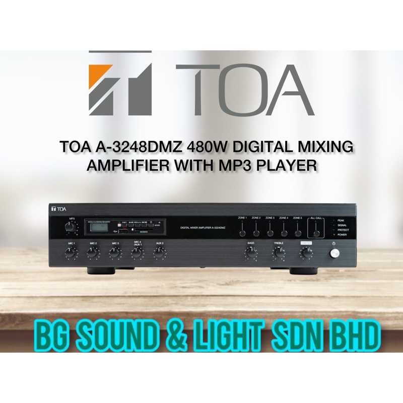 TOA A-3248DMZ / A3248DMZ 480W DIGITAL MIXING AMPLIFIER WITH MP3 PLAYER ...