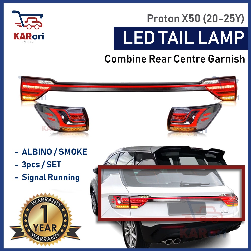 PROTON X50 (2020-2025) V3 DYNAMIC TAIL LAMP WITH REAR CENTRE GARNISH ...