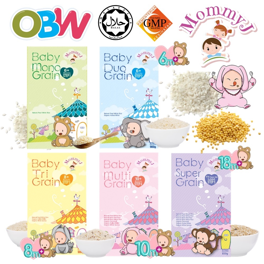 MommyJ Organic Baby Kids Toddler Rice 900g 6m+/8m+/10m+/18m+ | 宝宝儿童有机米 ...