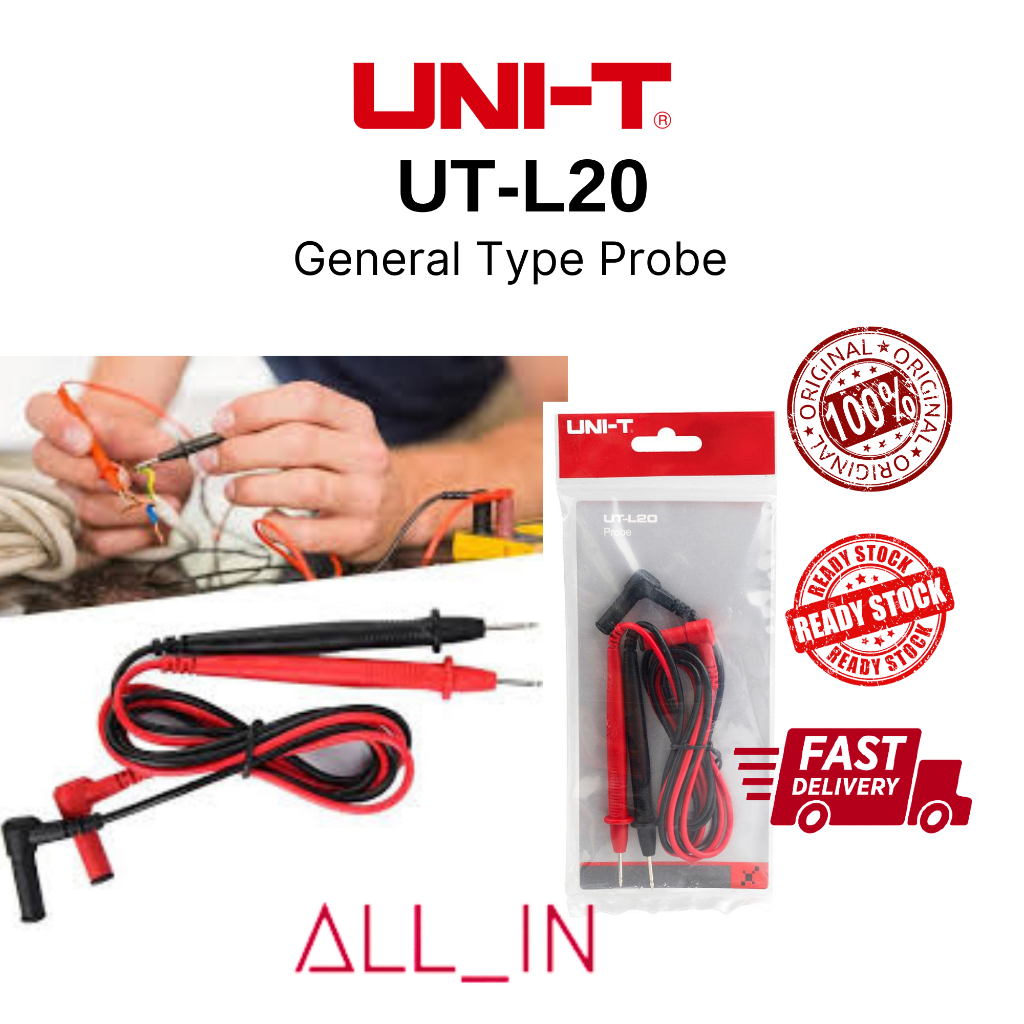 UNI-T UT-L20 General Type Probe CAT II 600V | Shopee Malaysia