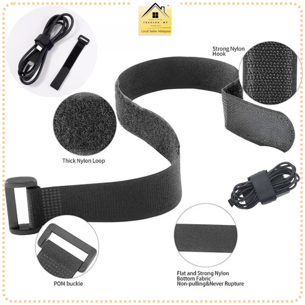Tradlux Reusable Fastening Cable Securing Straps Hook and Loop Cable ...