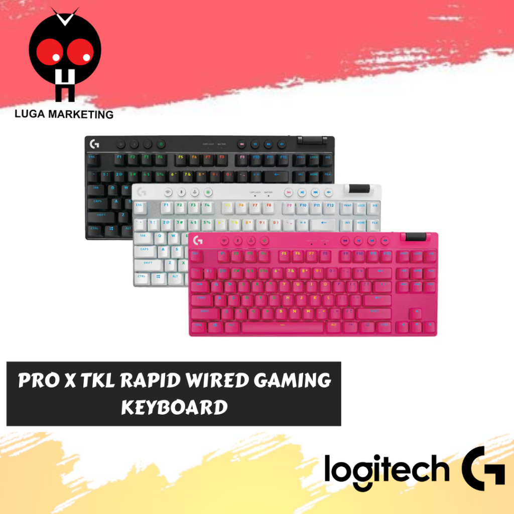 Logitech PRO X TKL RAPID Tenkeyless Wired Gaming Keyboard with Analog ...
