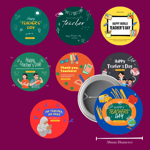 HARI GURU BUTTON BADGE 58MM WITH PIN NO MINIMUM ORDER | Shopee Malaysia