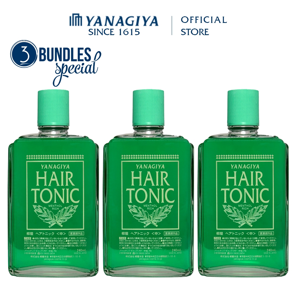 Tonik Pertumbuhan Rambut YANAGIYA (240ml x 3 Botol) YANAGIYA Hair ...