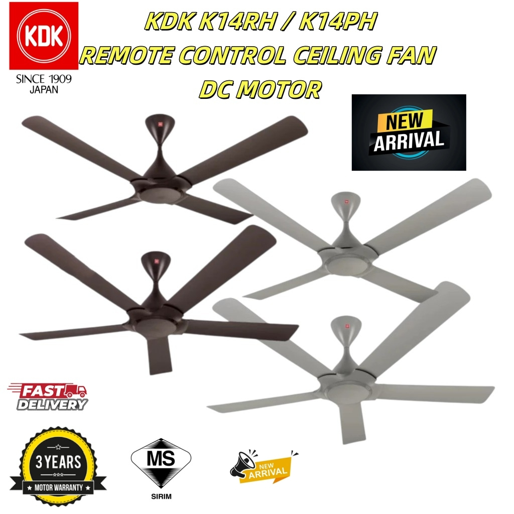 KDK RYOU SERIES K14RH/K14PH REMOTE CONTROL 4 BLADE/5 BLADE 5 SPEED ...