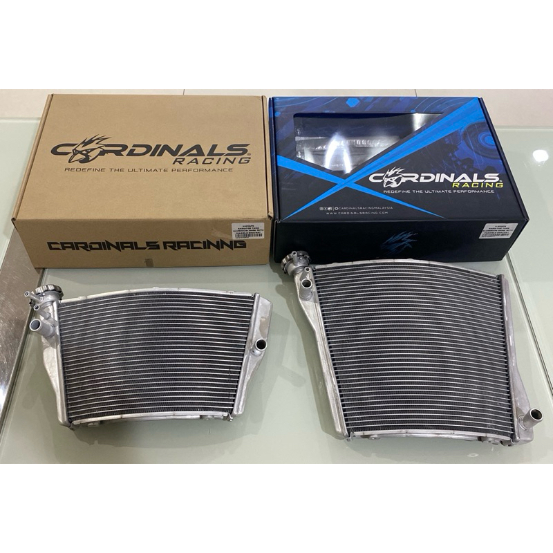 CARDINALS RACING V SHAPE ALUMINIUM RADIATOR TANK 350ML & 500ML WITH ...