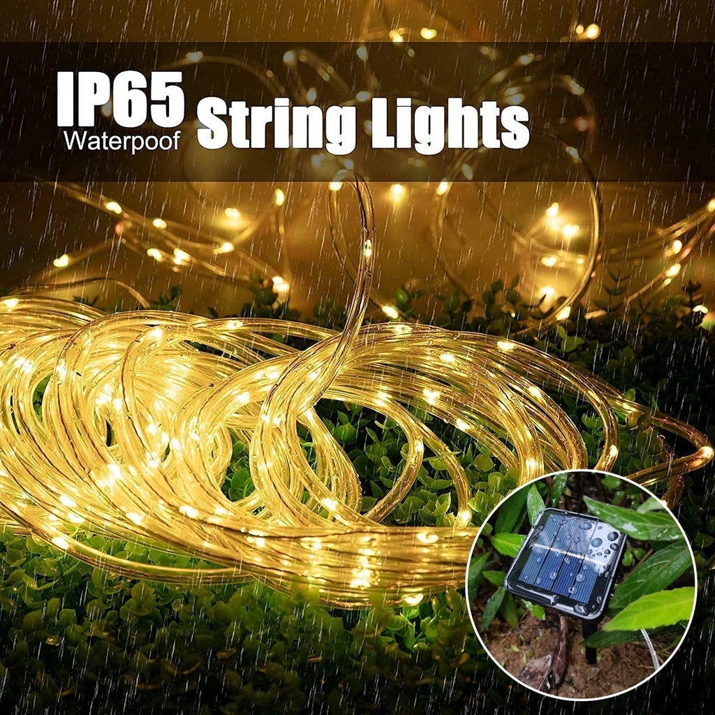 32M Solar Garden light Solar Rope Lights Copper Wire Fairy Lights ...