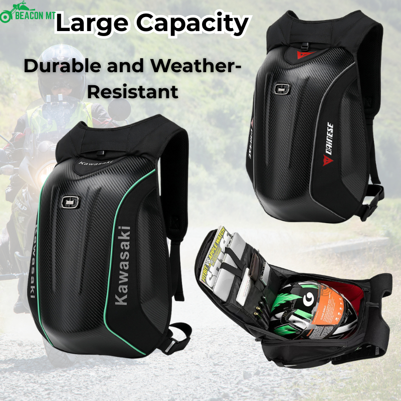 Motorcycle Riders Backpack Carbon Fibre 3818 Waterproof Design Beg ...