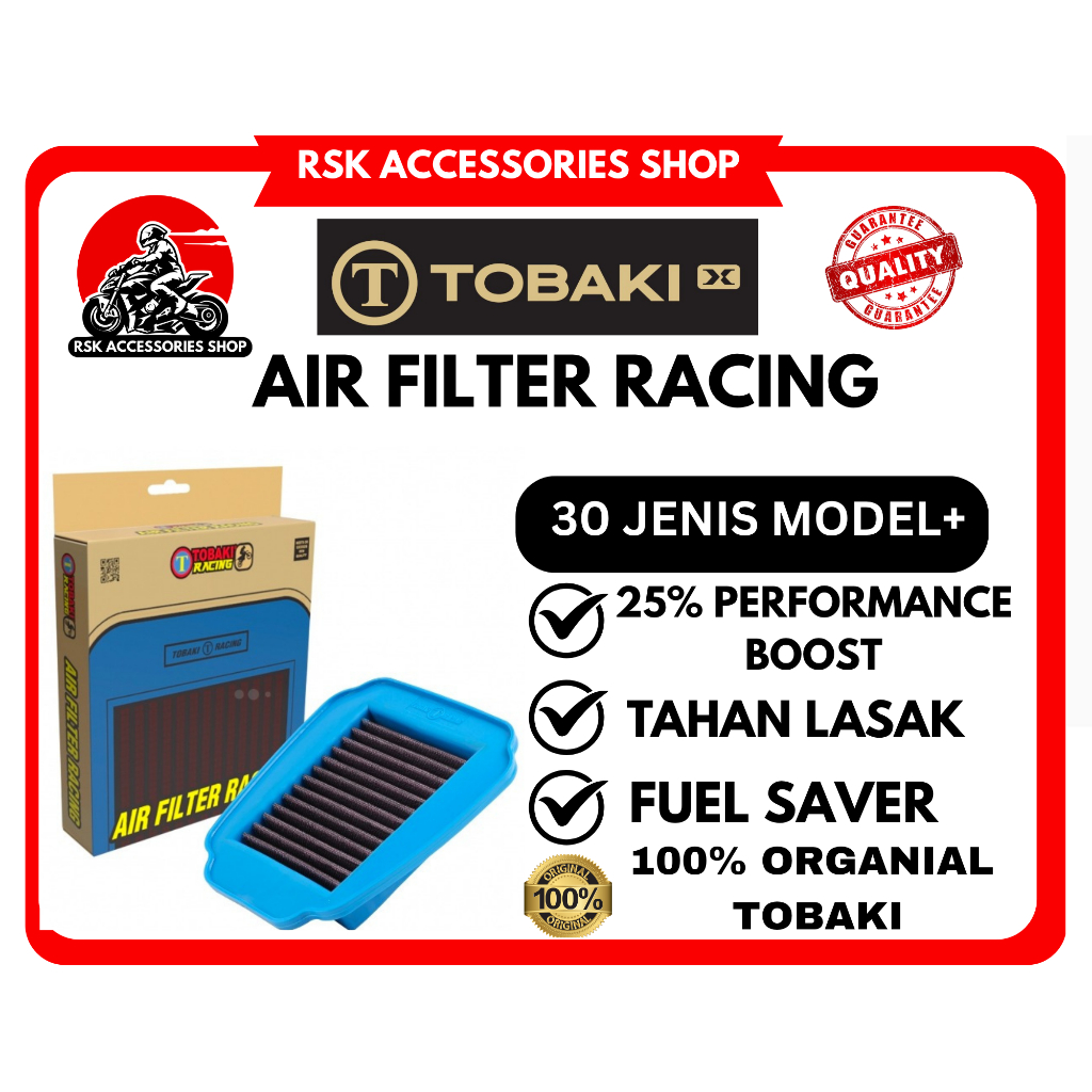 TOBAKI AIR FILTER RACING RS150 Y15 Y16 LC135 NVX NMAX V1 V2 EGO SOLARIZ ...