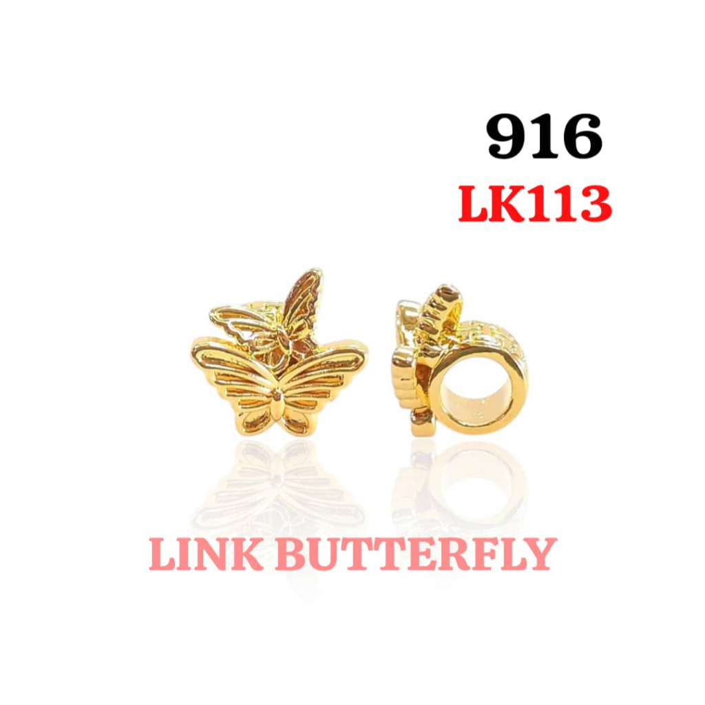 ZA62 Wing Sing 5G Butterfly Link Bestie Loket Beads Charm Rama Rama ...