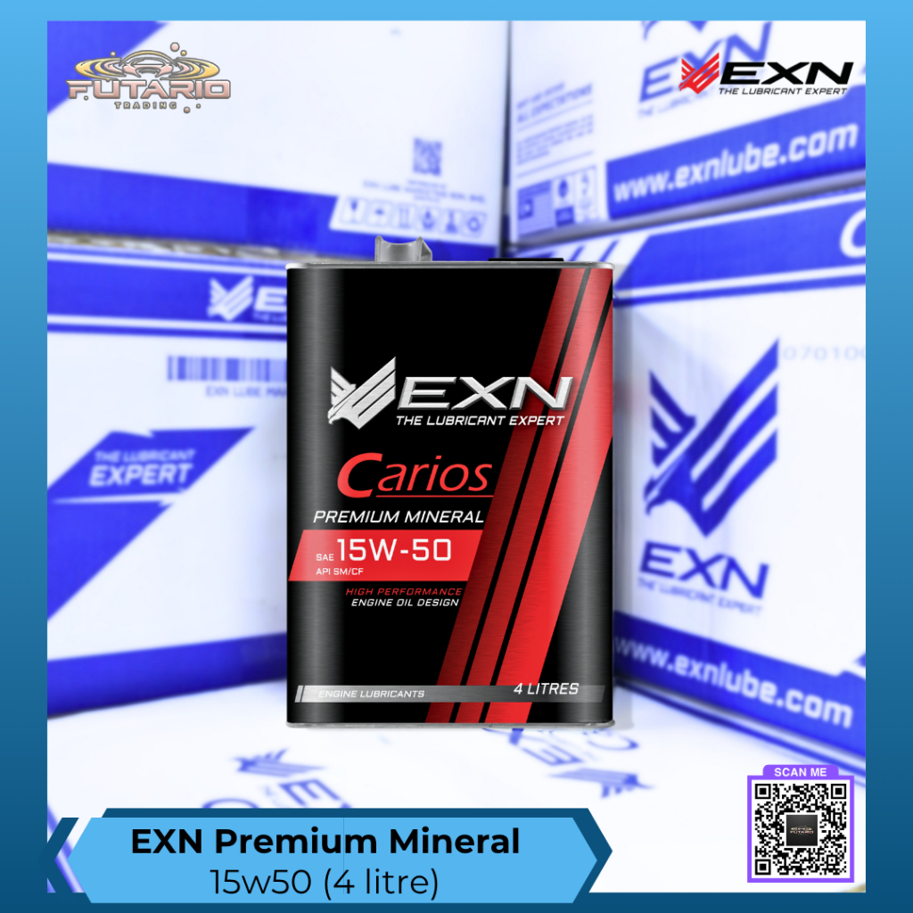 EXN LUBE Engine Oil - 15w50 (4 Litre) - Premium Mineral Engine Oil ...