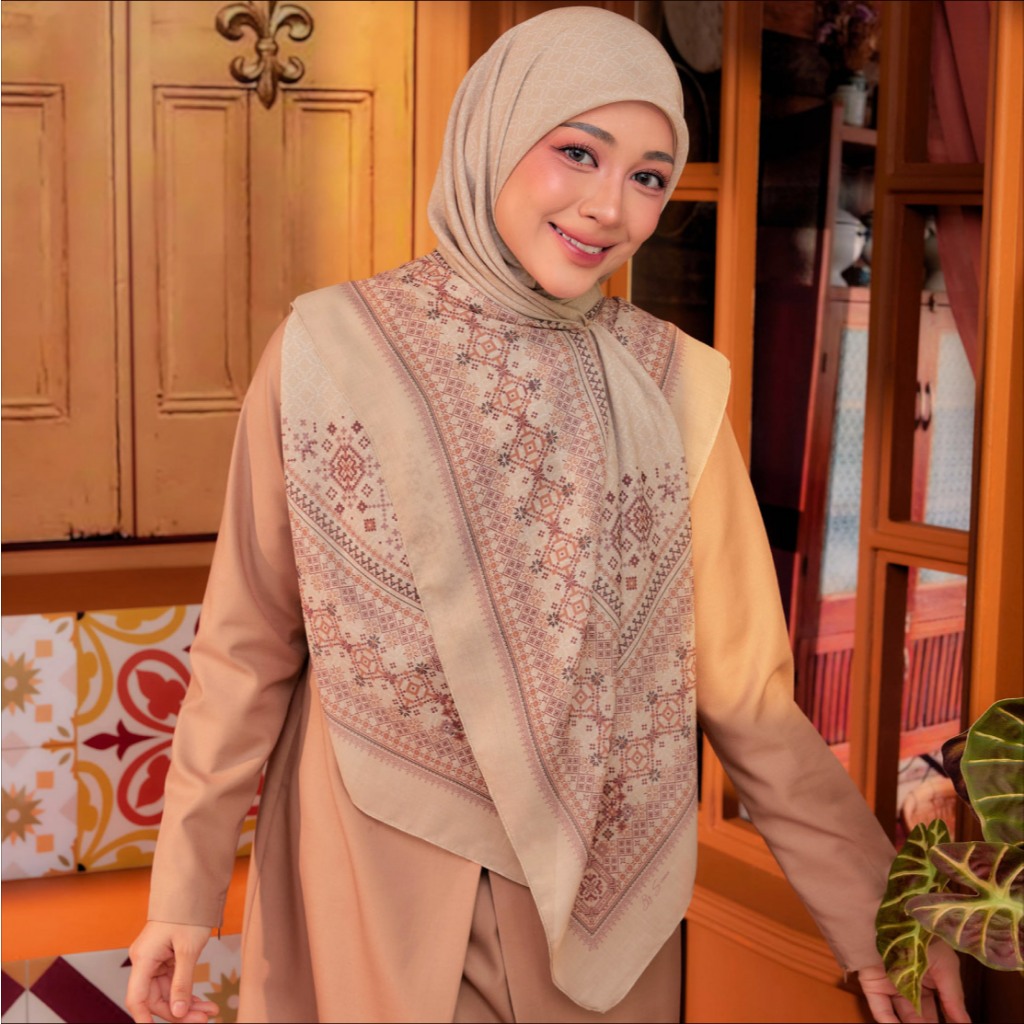 [BYSIMAA] TUDUNG BAWAL MAHRANI - COTTON VOILE | TAK JARANG | SENANG BENTUK | SQUARE | HIJAB | BIDANG 50 60 | PRINTED