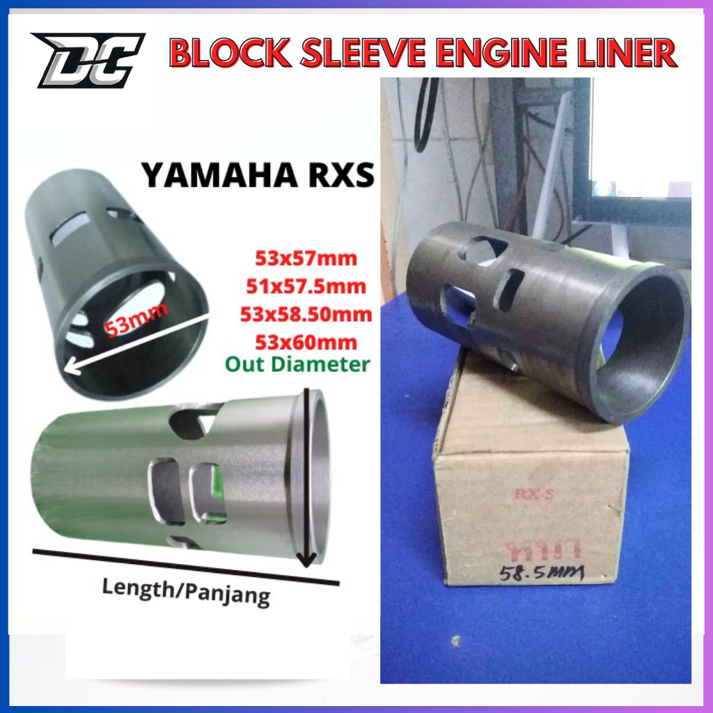Yamaha RXS 115cc - (STD Size) Cylinder LINER Enjin Block Sleeve (Tukir ...